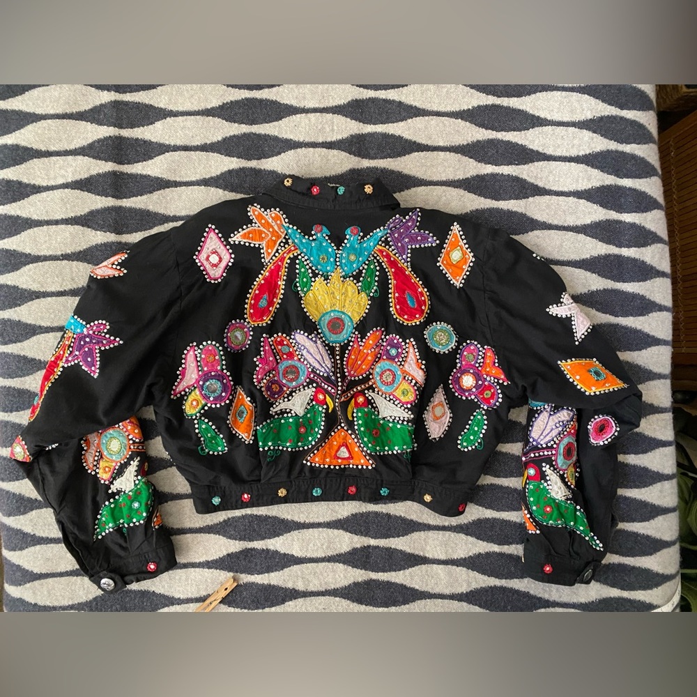 VTG OTHER Destination Embroidered cropped bolero jacket size S - Picture 4 of 16